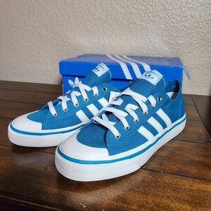 Adidas Nizza RF74 Mens 8 1/2  Blue/teal Sneakers New With Box And Tags